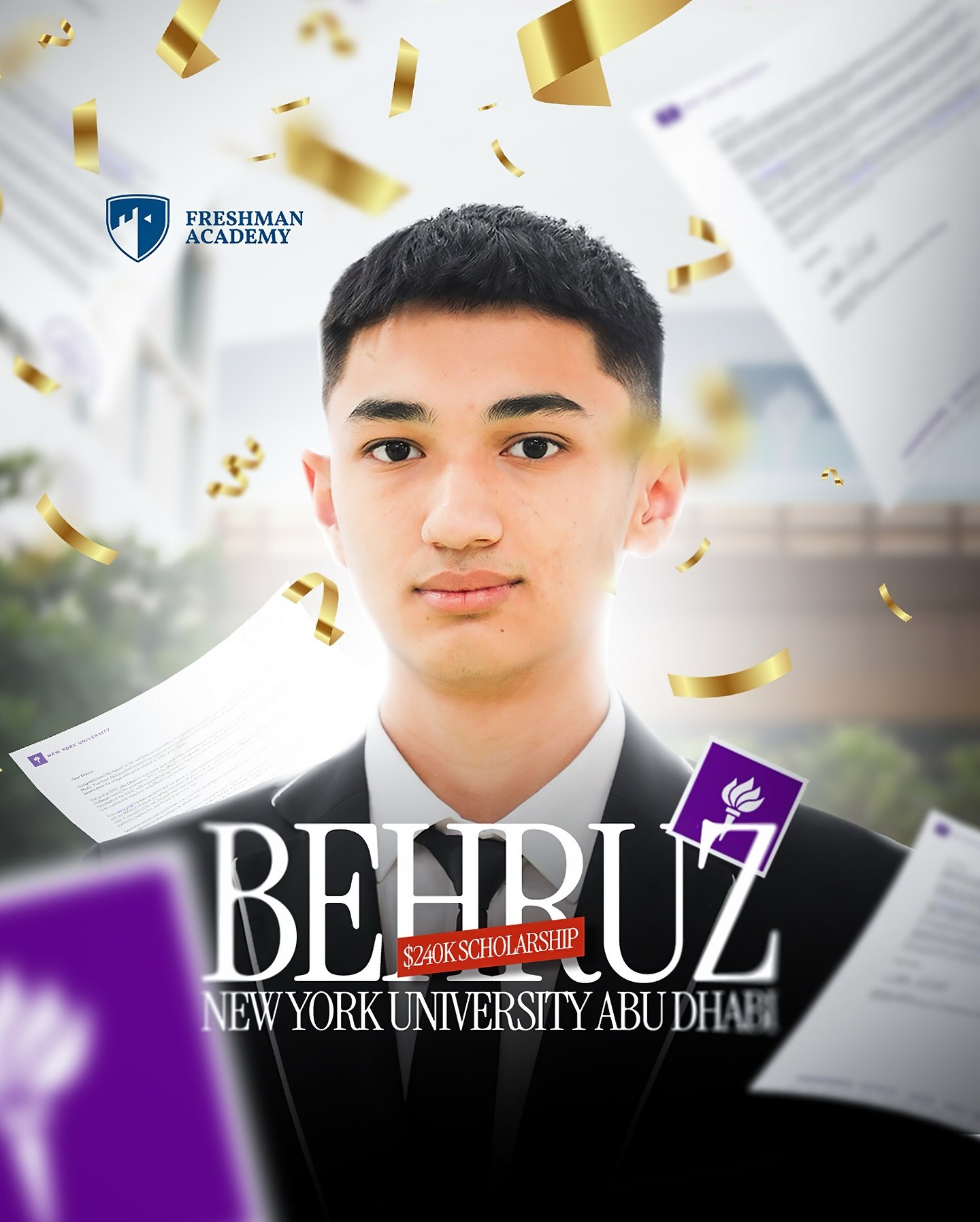 Бехруз — NYU Abu Dhabi, $240,000